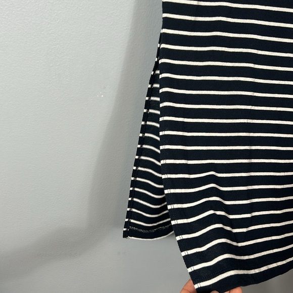 Gap Cotton Navy Cream Striped Maxi Side Slit Skirt size S - gently used - Picture 3 of 7